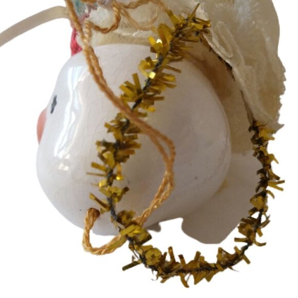 Victorian Style Duck Ornament Plush Body Porcelain Head Christmas Holiday Vtg. C - Picture 8 of 10